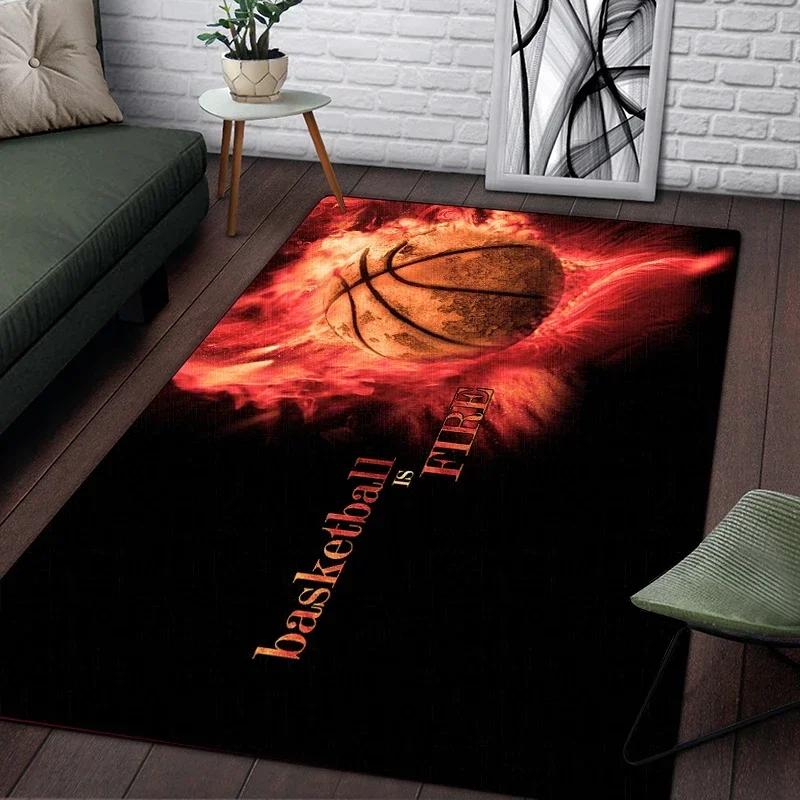 Basketball Printed Carpet Living Room Decor Sofa Table Rug Lounge Mat Kitchen Mats for Floor Anti Slip Chair Cushion Large Rug