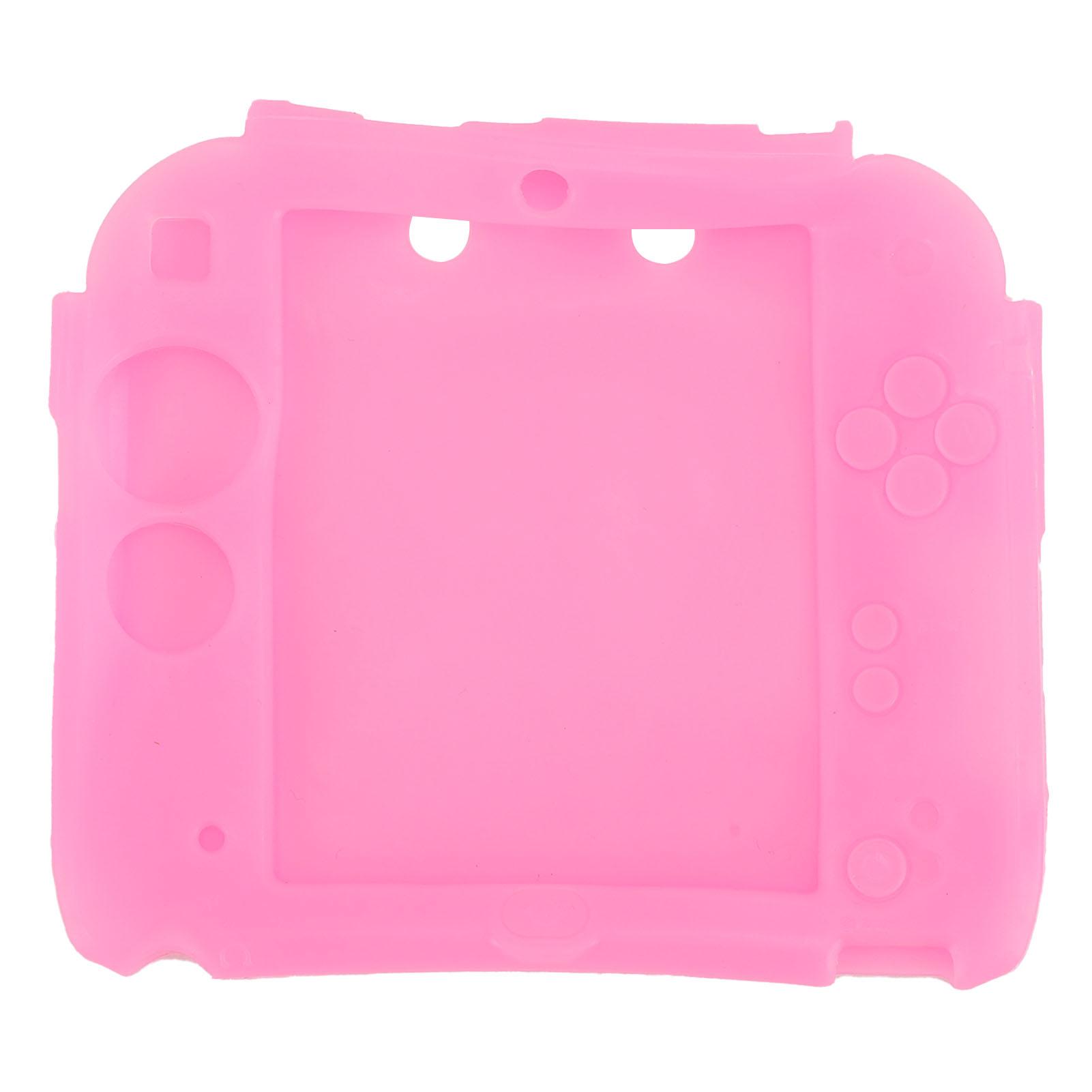 

Защитный чехол для 2DS, устойчивый к царапинам, мягкий силиконовый чехол с верхним и нижним экраном розовый