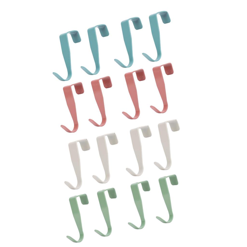 16 ks Háčky přes dveře Nerezový závěsný hák Organizér na dveře skříně na oblečení Ručníky Klobouky Ba