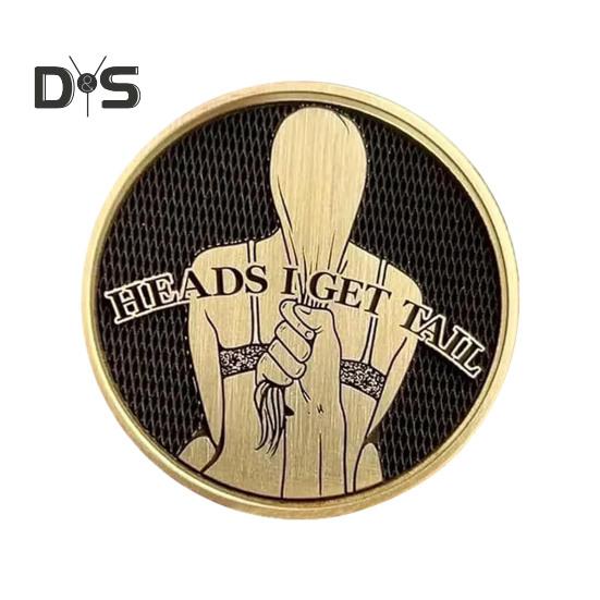 

Pin Up Girls Coin Funny Eagle And Tails Coins And Tails Coins Get Tails Get Head Sexy Coin Funny Prank Gifts for Men Women Date Night 1pc золотистый
