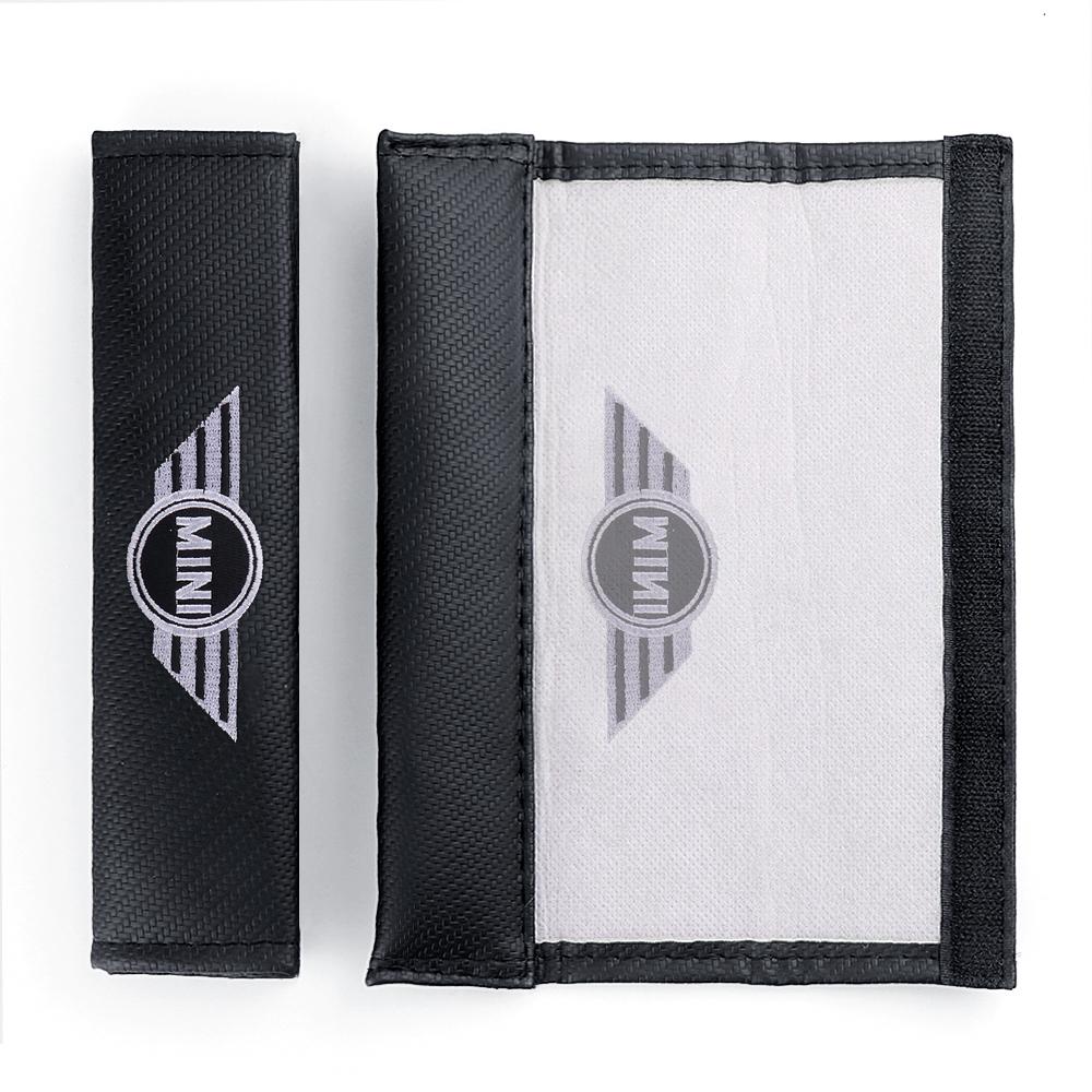 Car Carbon Fiber Seat Belt Cover Strap Shoulder Protector Pad For MINI Cooper JCW WORKS S R55 R56 F55 F56 R57 R58 R59 R60 R50 Btrme66