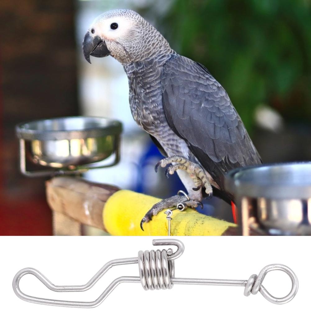 Small Stainless Steel Pet Bird Activity Opening Training Foot Ring Accessories Parrots Cage Supplies