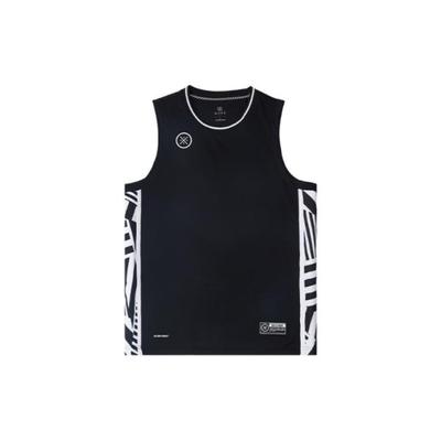 Wade Series Buchstaben-Print Rundhals Basketballweste Herren Tops Schwarz Weiß AAYS271-2