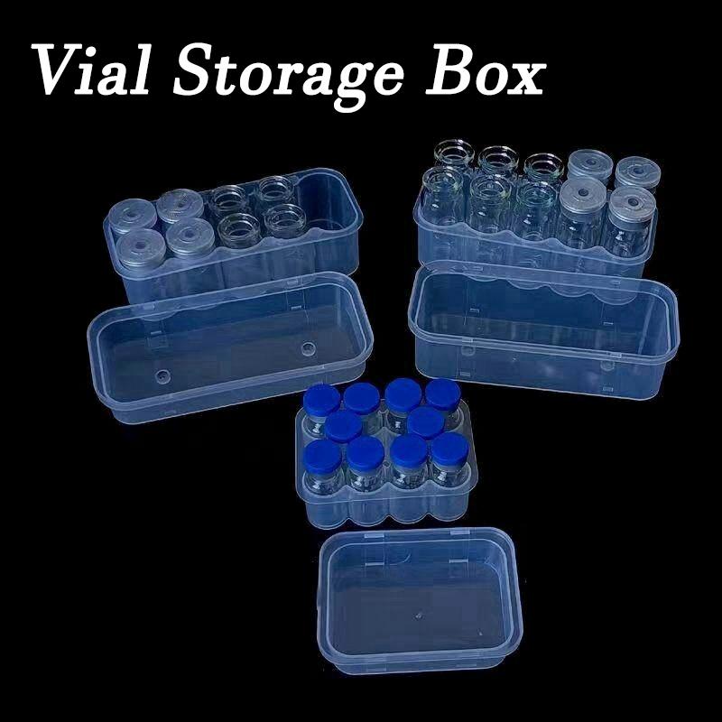 3/5/7/10ml Fläschchen Aufbewahrungskoffer Kunststoff Mikroröhrchen Aufbewahrungsbox Transparente Stapelbare Box Gefrierbox Röhrchenbox Fläschchen Organizer