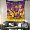 Spyro the Dragon Wall Tapestry Aesthetic Wall Hanging Printed Fabric Blanket Decorative Tapestries for Bedroom Living Room Home Decor