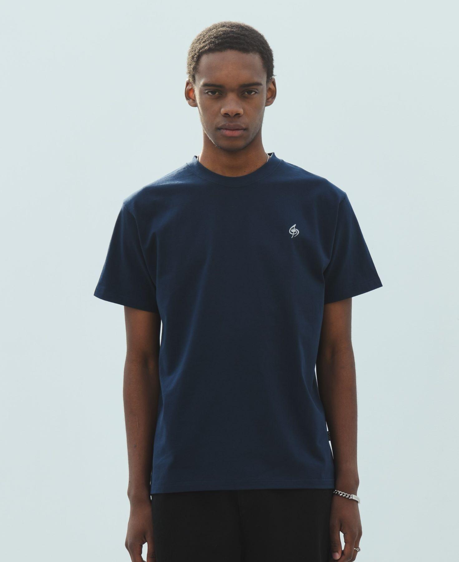 Bajubiju Logo Print T-Shirt [Navy] Xl