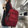 Einfarbig Schultasche College-Stil Männer Leichter wasserdichter Rucksack Frauen Klasse Pendlerrucksack