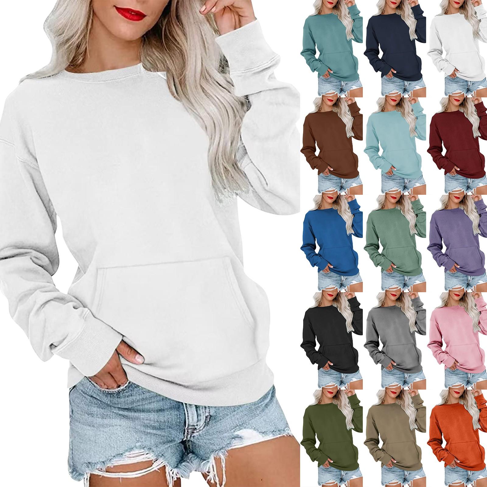 

Женская повседневная модная блузка с длинным рукавом и карманом с цветочным принтом и круглым вырезом XXL армия зеленый