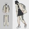 Men's 2023 Casual Sportswear Set: Trendy Spring/Autumn Running Jacket and Pants