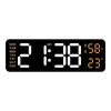 Orologio da parete digitale di grandi dimensioni da 9 pollici Orologio da tavolo dimmerabile automatico con umidità della temperatura Settimana 12 / 24H Funzione sveglia elettronica a LED