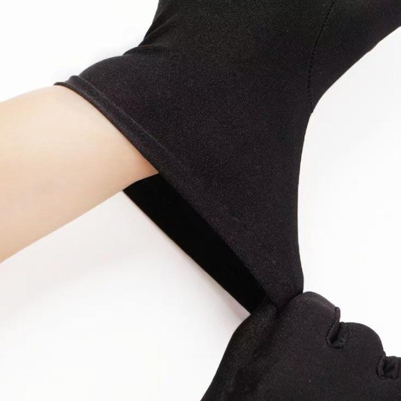 Thin Solid Color Short Gloves High Elastic Spandex Fashion Formal Etiquette for Banquet Prom Stage Performance