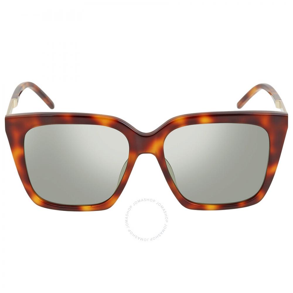 

Saint Laurent Green Square Ladies Sunglasses SL M100 003 56