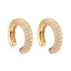 Fashion Cubic Zirconia Circle Earings Gold Plate Hiphip Earring 2022 Summer Fashion Earrings Jewelry