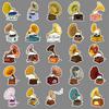 50 Phonograph Creative Stickers Personalized Retro Decorative Water Cup Mobile Phone Case Computer Guitar Car Stickers