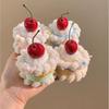 Cute Cherry Cake Hair Clip Women'S Birthday Hat Headwear Hairpin Photography Atmosphere Sense Props Hair Accessories Gift