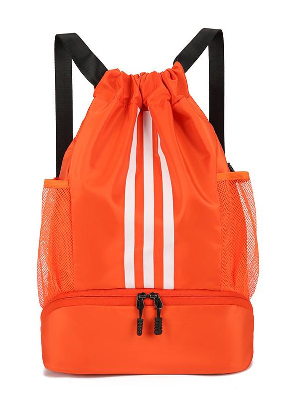 Multi-Sport Backpack: Badminton Racket, Basketball, Sneakers, Football, Swimming Gear, Drawstring, Large Capacity