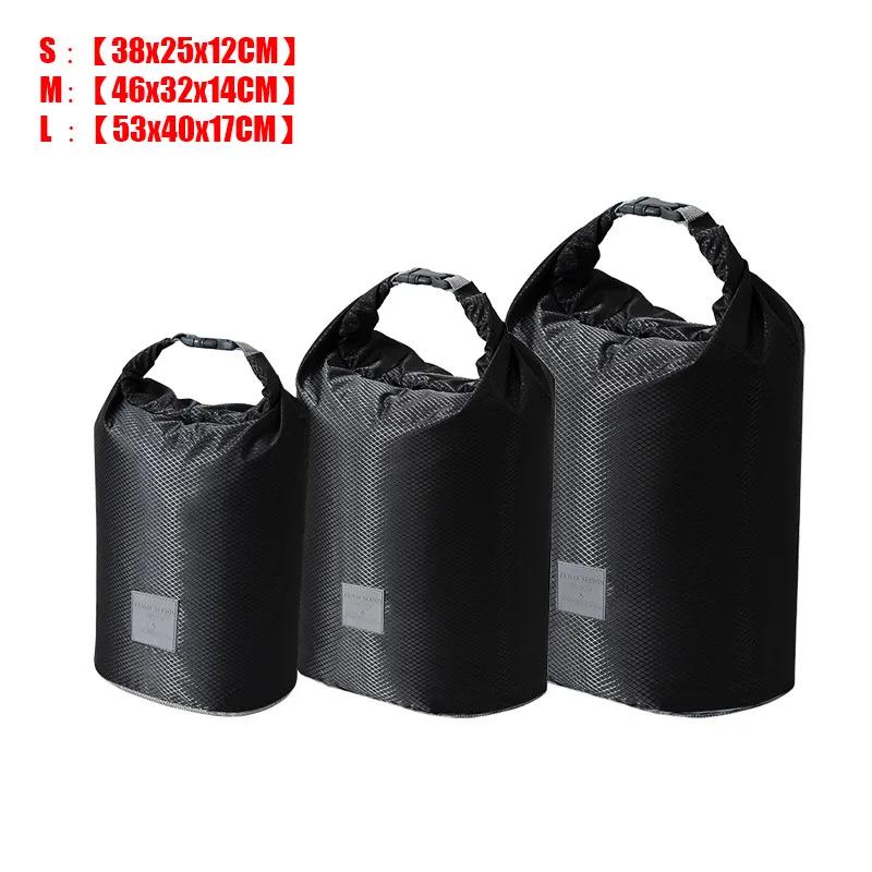 Набор больших вакуумных компрессионных пакетов для хранения для путешествий складные сумки для упаковки багажа с пылезащитным чехлом чёрный 2590₽