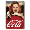 Vintage Cola PinUp Girls Metal Poster Tin Signs  Retro Wall Art Decor for Bar Pub Garage Club Man Cave Cafe