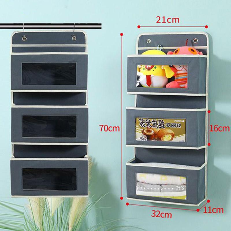 Storage Hanging Bag Behind The Door Wall-mounted Storage Bag Fabric Hanging Pocket Dormitory Home Wall-mounted Storage Bag Hanging Wall