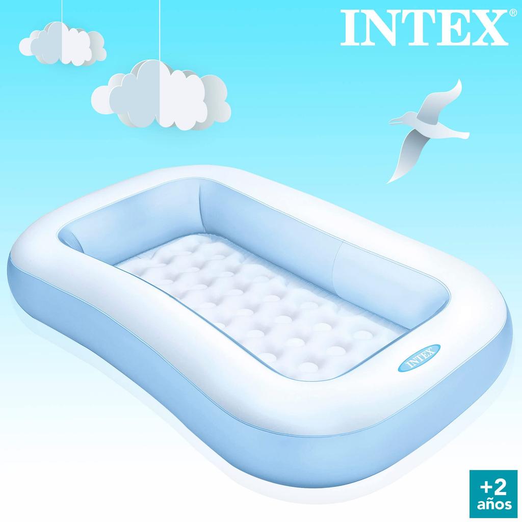 Rectangular Baby Pool, 166cm X 100cm X 25cm, Light Blue, 57403NP