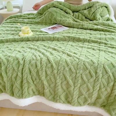 Taffeta Blanket Winter Thickened Coral Velvet Small Blanket Office Shawl Nap Blanket Sofa Cover Blanket