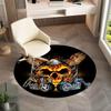 Gang violence Motorcycle enthusiasts Hells Angels Motorcycle Club circular carpet is soft, home, bedroom, door mat decoration, and non slip carpet E5