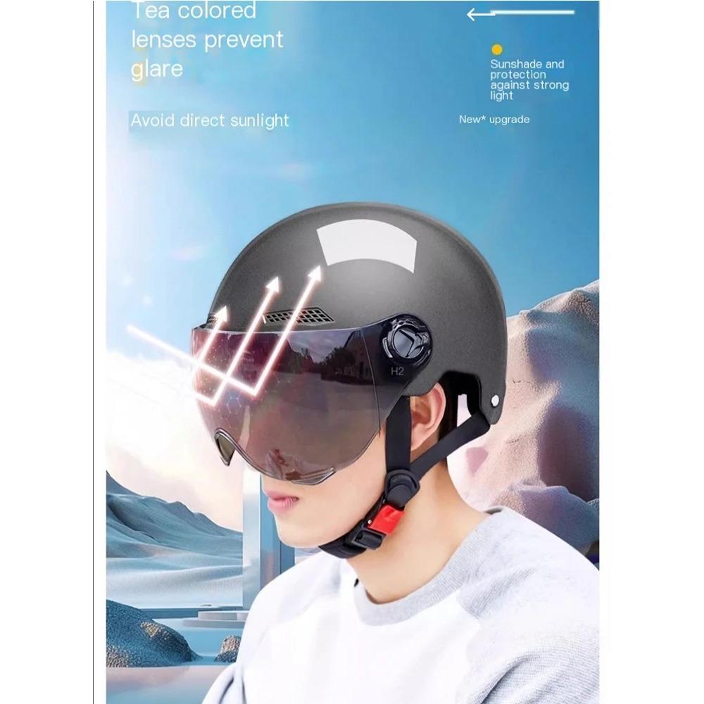 Helmet For Electric Motorcycle Man Woman Helmet Sun Protection Anti-UV Lightweight Half Helmet 4 Layers Of Protection Moto Casco