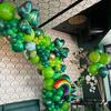 109pcs Different Sizes 18/10/12/5 Inch Balloons for Graduation Anniversary Green Jungle Forest Themed Birthday Party Decorations