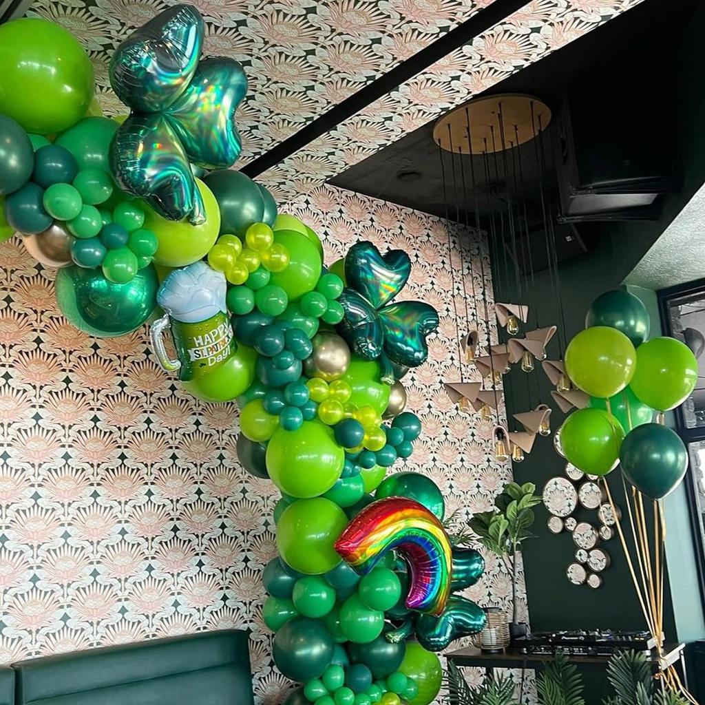 109pcs Different Sizes 18/10/12/5 Inch Balloons for Graduation Anniversary Green Jungle Forest Themed Birthday Party Decorations