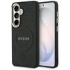 Hülle Guess Saffiano Pfingstrose Geprägter Ring Magsafe Für Samsung Galaxy S26+ Schwarz