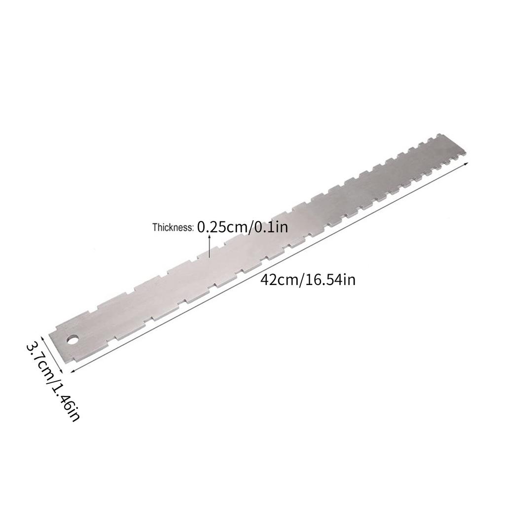Guitar Neck Notched Straight Edge Ruler Guitar Fret Leveling Ruler Double Notched Straightedge Luthiers Tool Easy To Use