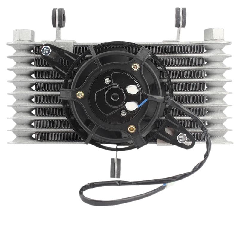 Răcitor de ulei și radiator cu ventilator universal din aluminiu pentru ATV-uri și vehicule off-road de 125-250CC