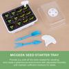 12 Holes Indoor Greenhouse Cultivation Box Seeding Tray Plant Nursery Box Set Gardening Germination Tray for Plant