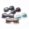 Classic slim large frame polygonal sunglasses women street shot concave shape sunscreen sunglasses