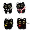 Cute Black Cat Plush Toy Doll Keychain Small Pendant Car Keyring Kitten Toy Doll For Boy Girl Brithday Gifts