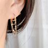 Real 925 Silver Plated 18K Gold Tassel Stud Earrings for Women Wedding Trendy Fine Jewelry