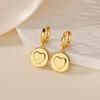Stainless Steel Heart Stud Earring for Women 18K Gold-plated Earring Summer Vacation Wedding Jewelry Festival accessories Gifts