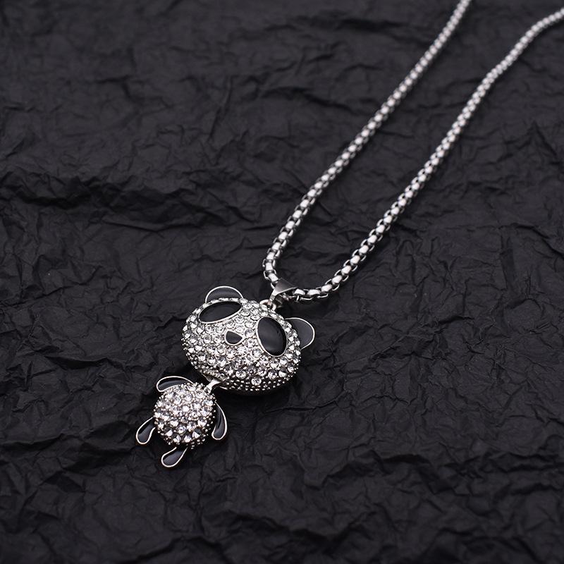 Necklace Cute Baby Panda Pendant for Boys, Hip-hop Children's Pendant, Couple's Accessory