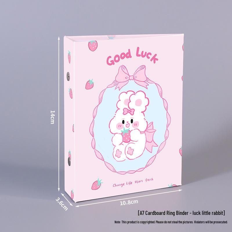 Go Create Future A7 Thickened Card Album: 6-Hole Loose-Leaf Notebook for Star Chasing & Small Card Storage
