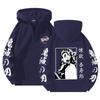 Unisex Bluza z Kapturem Anime Zapinana na Zamek Luźny Krój Długi Rękaw Bluza Jesienna Codzienna