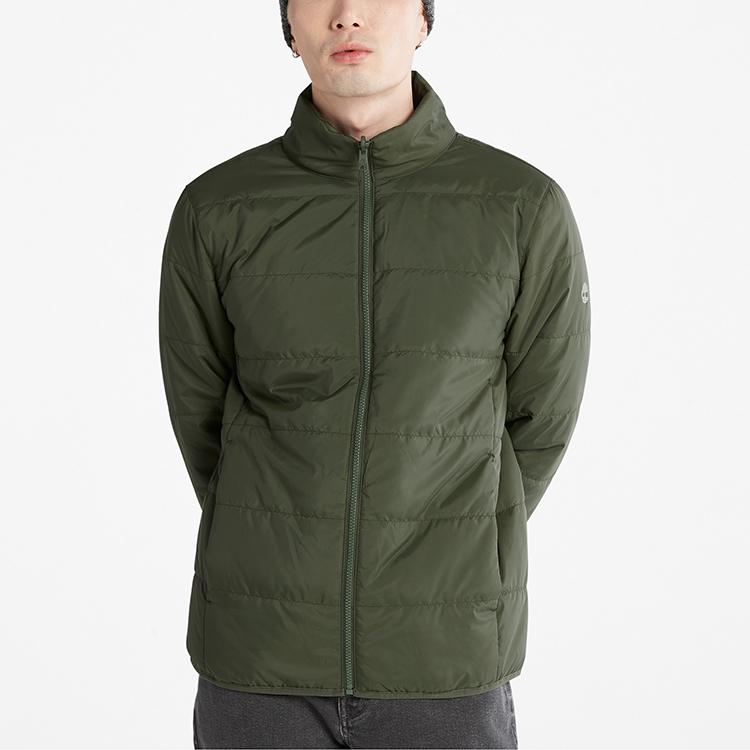 Timberland Solid Color Outdoor Quilted Lined Three-In-One Hooded Jacket Men Jackets Cassel-Green A69MW-590