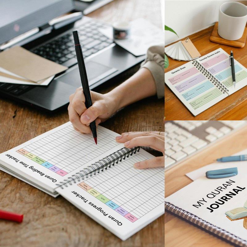 Quran Journal Planner With Inspirational Quotes & Prayer Lists Spiral-Bound Notebook For Beginners Perfect For Ramadan & Eid