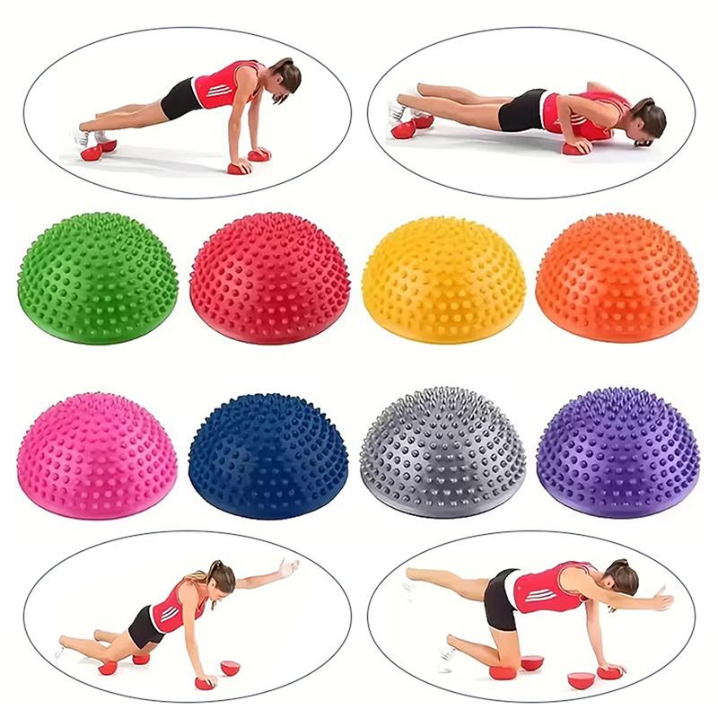 Palla Semisfera Gonfiabile per Massaggio Allenamento Equilibrio Palla Tattile Palla Fitness Trainer Core Antiscivolo per Yoga Pilates Allenamento a Casa
