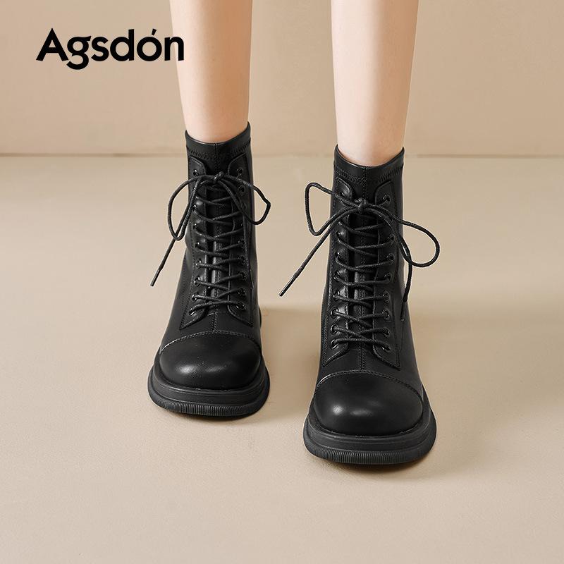Augustine Martin Boots Women's 2025 New Autumn Platform Merard British Short Boots Western Knight Boots