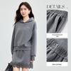 Women's Autumn Knit Sweatshirt & Lace Skirt Set