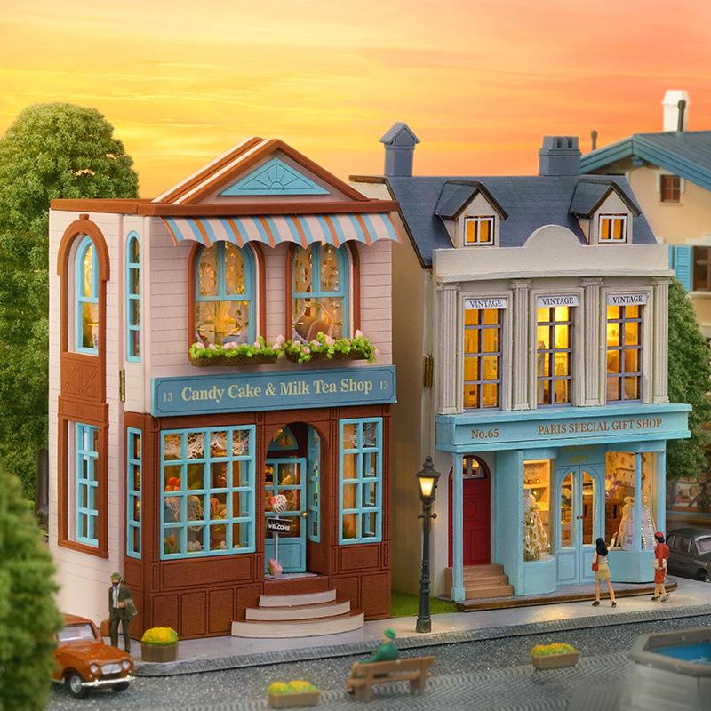 Mini Happy Manor DIY Western-Style House Assembly - Children's Toy & Gift for Girlfriend