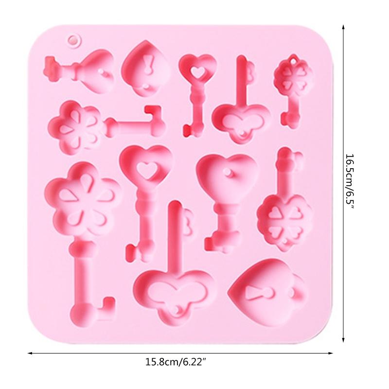 Keys Shaped Chocolate Mold Ice Cube Mould DIY Candy Drip Mold Pudding Molds Fondant Moulds Perfect Gift for Baking Lover