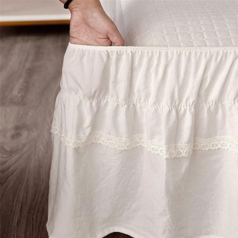 Elastic Non-Slip Lace Princess Bed Skirt - Thickened, Single Piece, Hide-ugly Design