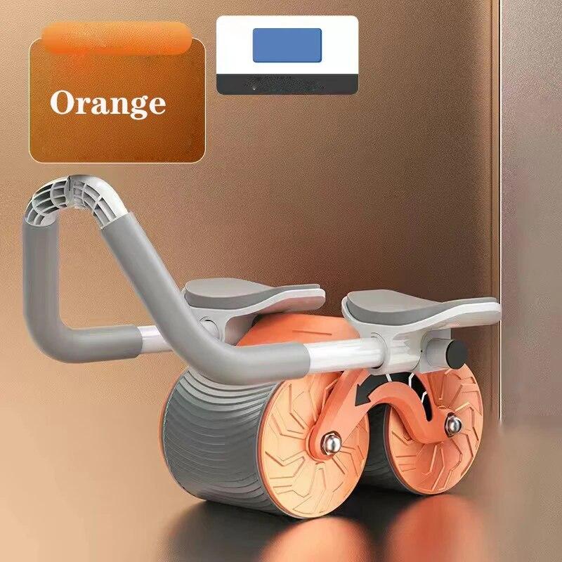 

Колеса для живота с автоматическим отскоком, колеса для брюшного пресса с подушкой, ролик для растягивания плоских мышц, поддержка отжиманий, тренажер для пресса без звука