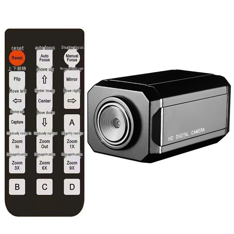 

Streamer Camera with Fast Autofocus, 9x Zoom, Dual Microphones, Remote Control, Lens Cap, and Vertical Screen